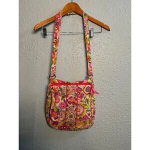 Vera Bradley Paisley Cross Body Bag Purse Multi Pockets
